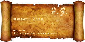 Huszerl Zita névjegykártya